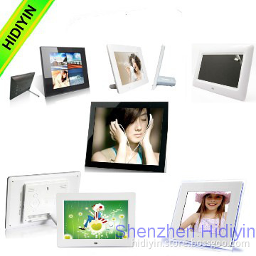 Led wood large digital photo frame with 15 inch size